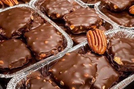 Homemade Turtle Candy With Pecans And Caramel