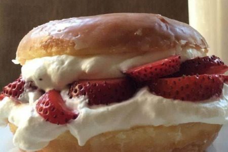 Glazed Doughnut Strawberry Shortcake