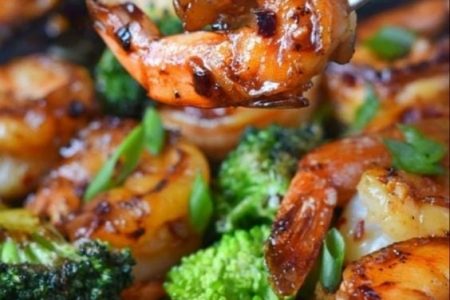 Honey Garlic Butter Shrimp & Broccoli