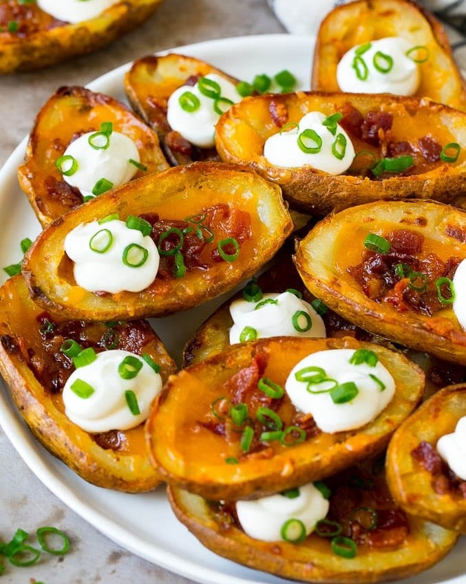 Crispy Oven Baked Potato Skins - Easy DIY Recipes