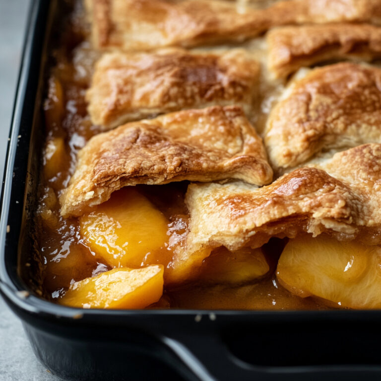 Triple Crust Peach Cobbler - Easy DIY Recipes
