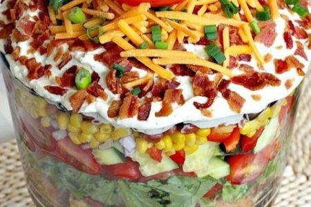 Bacon Cheddar Chili Cornbread Salad