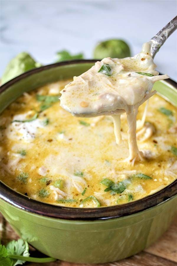 Crock Pot Green Enchilada Chicken Soup - Easy DIY Recipes