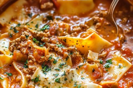 One Pot Lasagna Soup