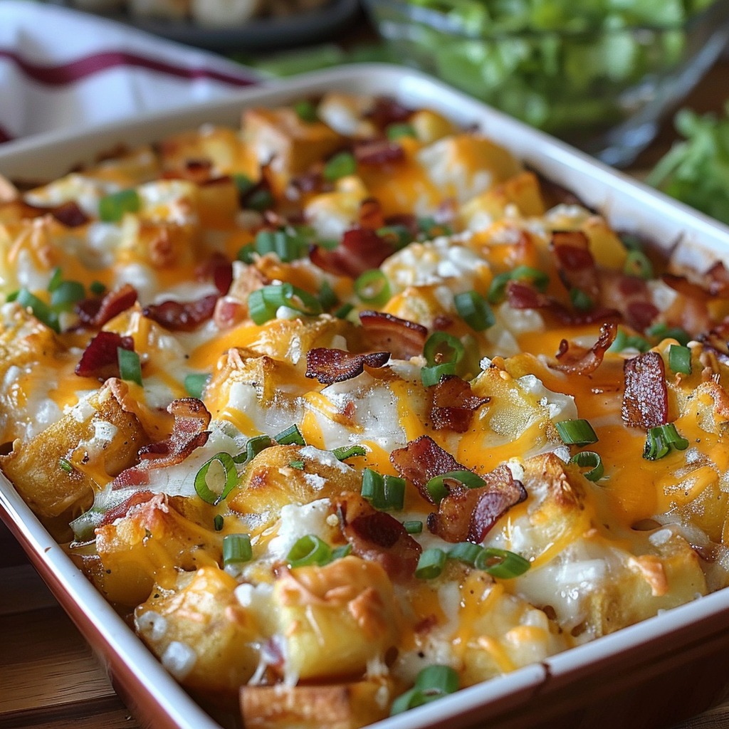 Chicken Bacon Ranch Tater Tot Casserole - Easy DIY Recipes