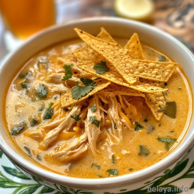 Poblano Chicken Tortilla Soup - Easy DIY Recipes - Tortilla Strips Poblano Soup