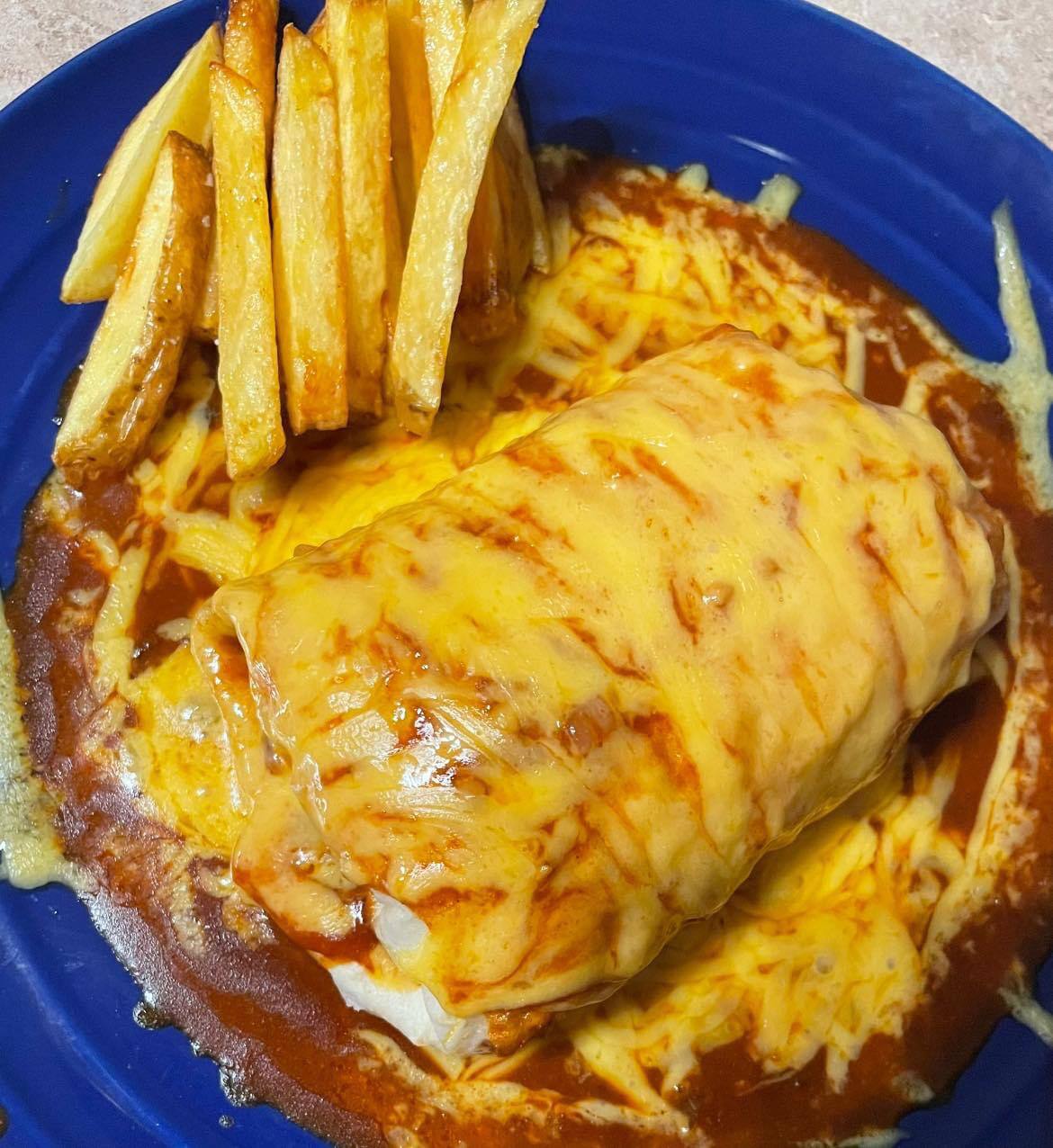 Beef And Bean Burritos Smothered With Red Sauce Easy DIY Recipes