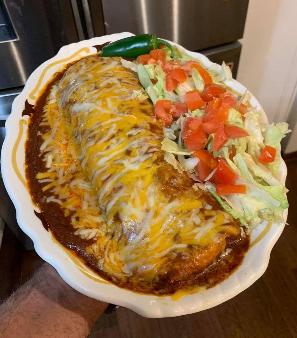 Beef and Bean Burritos Smothered with Red Chile Chimayo Easy DIY Recipes