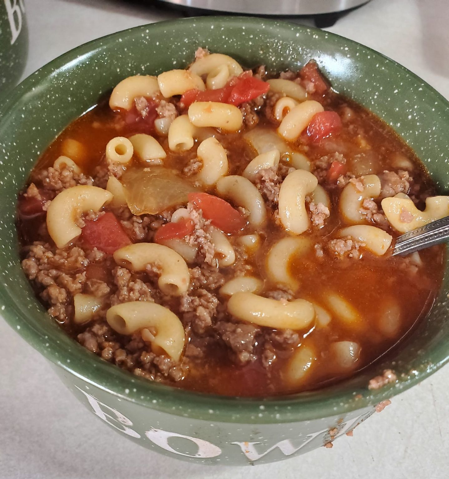 Beef and Tomato Macaroni Soup Easy DIY Recipes