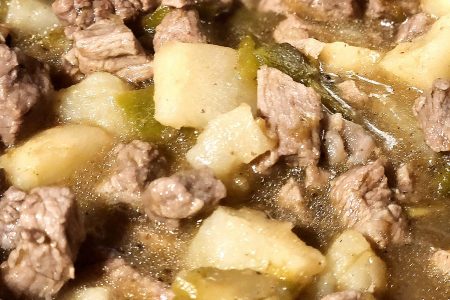 Hatch Chile con Carne y Papas
