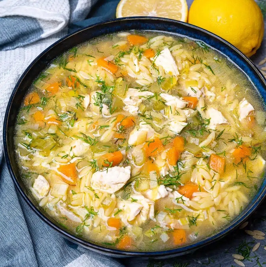 Lemon Chicken Orzo Soup Easy DIY Recipes