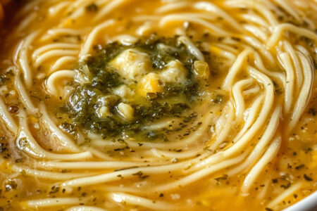 Green Chile Cheese Fideo changed up from Traditional Tomato Base
