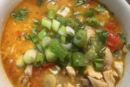 Thai Red Curry Rice Noodle Soup
