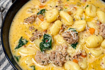 Creamy Italian Sausage Gnocchi Soup
