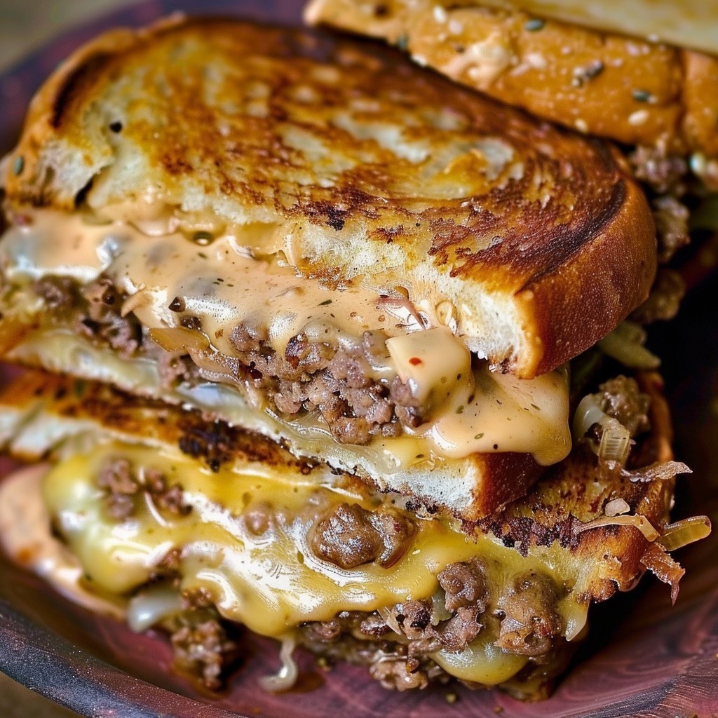 Cheesy Patty Melts With Special Sauce - Easy Diy Recipes