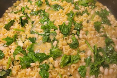 Ditalini with White Beans And Spinach