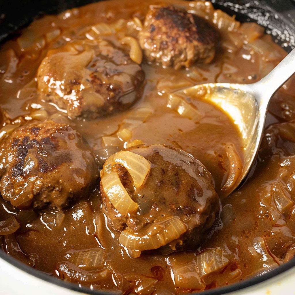 Brown Gravy Smothered Hamburger Steaks Easy DIY Recipes