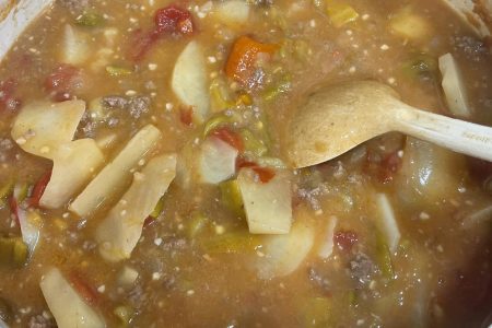 Green Chile Stew with Rosales