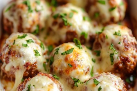 Cheesy Oven-Baked Meatballs