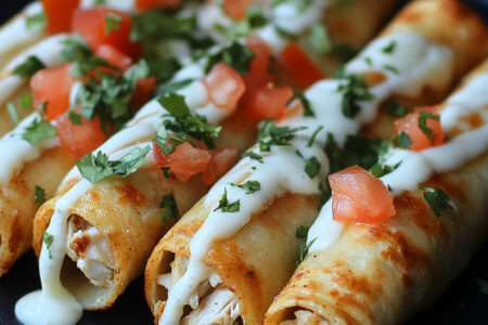 Baked Cream Cheese Chicken Taquitos